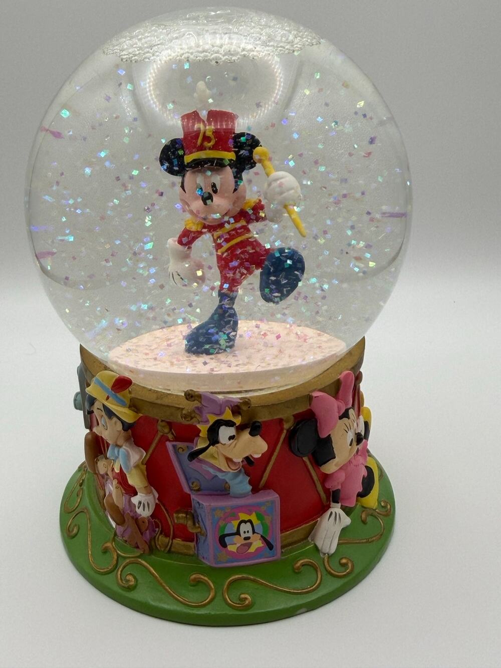 Disney Store Mickey Mouse 75th Anniversary Marching Band Snow Globe